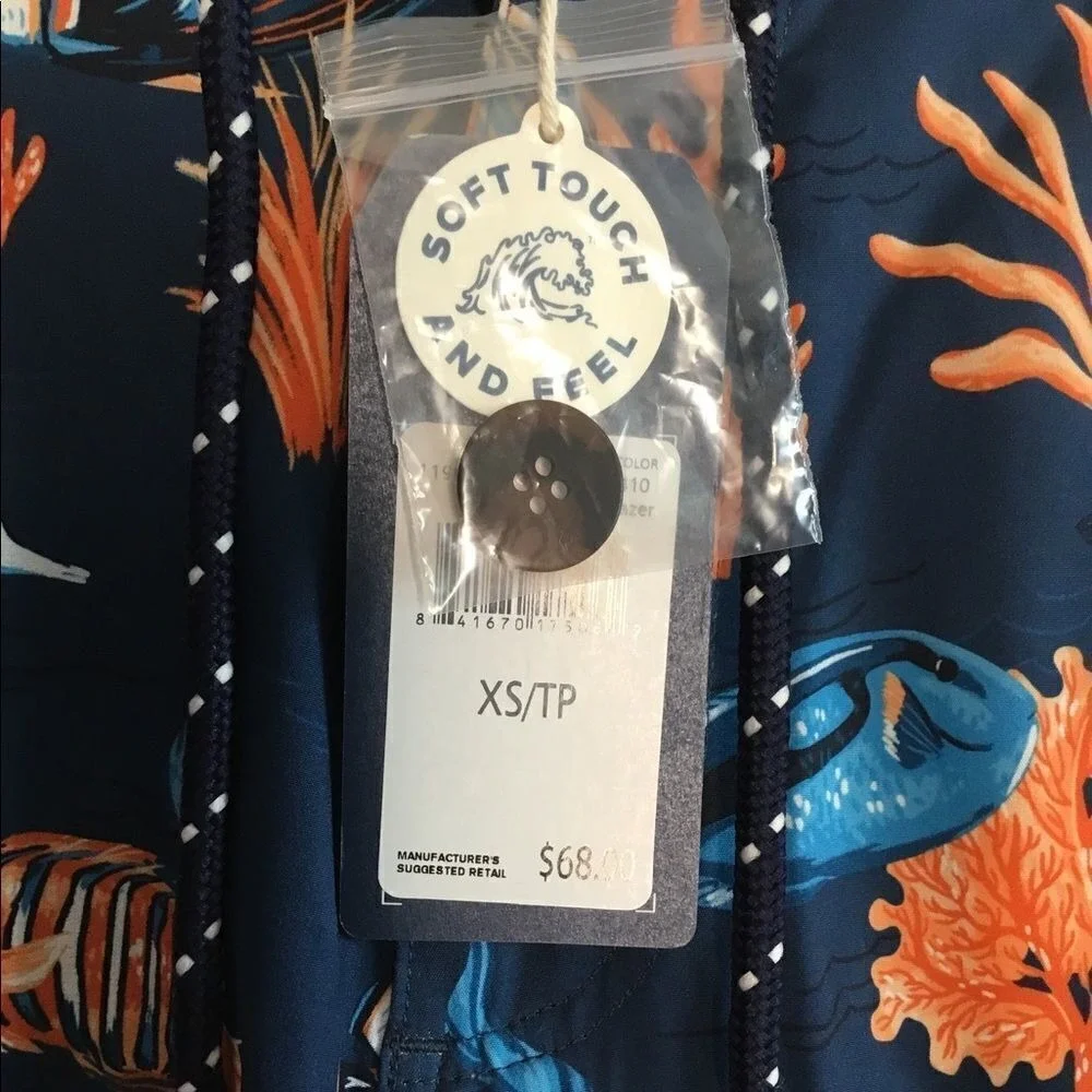 Surfside‎ Vibrant Tropical Fish & Coral Swim Shorts Men's Size XS Lined NWT